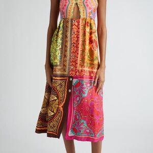 FARM Rio Multicolor Patchwork Maxi Dress